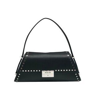 Michael Kors Black Leather Ludlow Adjustable Shoulder Bag